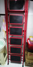 起重工具爬梯人字梯室內加厚多功能碳鋼花架梯便攜梯子家用折疊梯 【全碳鋼】紅色六步扶手梯 曬單實(shí)拍圖