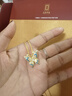 老鋪黃金古法手工足金項鏈·花絲琺瑯鉆飾光明女神蝴蝶吊墜 金重約12.0g 曬單實(shí)拍圖