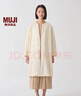 MUJIIDEE 女式 平紋 無(wú)領(lǐng)夾克衫女裝外套  GAD02C4S 米白色 M (155/80A) 曬單實(shí)拍圖