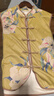 事思民族風(fēng)復古印花馬甲女春夏新款洋氣立領(lǐng)盤(pán)扣時(shí)尚坎肩背心上衣 富貴黃 薄 加絨 2XL 建議125-140斤 曬單實(shí)拍圖