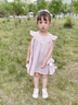 班喜迪女童連衣裙夏裝2026新款洋氣女寶寶公主裙夏季兒童背心裙子小童裝 紫色 110 曬單實(shí)拍圖