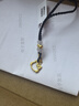 京越隆足金999哈嘍 Kitty吊墜 黃金KT貓框蝴蝶結吊墜女項鏈送女友禮物 黃金小鏤空貓+1金珠0.9-1g+黑色項繩 曬單實(shí)拍圖