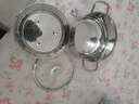 三角牌湯鍋304不銹鋼加厚家用小蒸鍋煮粥燉鍋具燃氣灶電磁爐通用 304食品級不銹鋼加厚加高 22cm 4L 曬單實(shí)拍圖