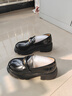 百麗女樂(lè )福鞋女英倫小皮鞋通勤單鞋JD007CM5 黑色-亮面 37 曬單實(shí)拍圖