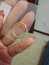 中國黃金（CHINA GOLD）三生三世黃金戒指女款足金古法素圈女士指環(huán)生日禮物送女朋友媽媽 古法素圈戒指12# 金重約0.3g 曬單實(shí)拍圖