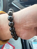 金石靈臻藏級天然黑曜石手串男女款金曜石貓眼石水晶手鏈本命年生日禮物 曬單實(shí)拍圖