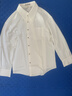 尚都比拉商務(wù)休閑白色襯衫女春秋季職業(yè)正裝光澤感氣質(zhì)金屬扣長(cháng)袖襯衣上衣 曬單實(shí)拍圖