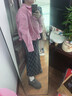 太平鳥(niǎo)【商場(chǎng)同款】女士春季新款可抽繩外套式長(cháng)袖襯衫A3CAG1392 絨瑰粉 M 160 曬單實(shí)拍圖