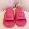 百慕傾臣小熊親子拖鞋女兒童夏可愛(ài)2026新家居室內浴室EVA防滑防臭涼拖鞋 玫紅 【無(wú)甲醛無(wú)致癌物】 34 -35【標準碼】（內長(cháng)220MM) 曬單實(shí)拍圖