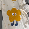 貓人純棉睡裙女生夏季短袖家居服睡衣甜美可愛(ài)卡通中長(cháng)款全棉連衣裙子 【100%純棉 親膚舒適】01M637 L 【160-165cm/100-120斤】 曬單實(shí)拍圖