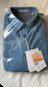 海瀾之家（HLA）長(cháng)袖襯衫25秋冬新款輕商務(wù)經(jīng)典系列加絨加厚保暖上衣襯衣男 中藍花紋3B XS 165/84A 推薦117~126斤 曬單實(shí)拍圖