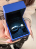 珍尚銀中國黃金莫桑鉆戒指情侶對戒求婚戒指情侶一對結婚對戒送女友S925 曬單實(shí)拍圖