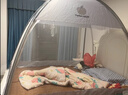 日本進(jìn)口夏季蒙古包蚊帳家用臥室新款免安裝兒童防摔塵可折疊紋帳 蘋(píng)果【雙門(mén)免安裝  加寬加大加 1.2m床【1.2寬*2.0長(cháng)】遮光防塵 曬單實(shí)拍圖