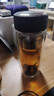 希樂(lè )玻璃杯雙層玻璃水杯高顏值男士商務(wù)辦公茶水分離杯便攜泡茶杯子 曬單實(shí)拍圖