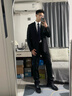 花花公子（PLAYBOY）休閑小西裝男外套韓版大學(xué)生商務(wù)正裝西服套裝結婚高級感痞帥上衣 黑色 【單西】 XL 【建議115-130斤】 曬單實(shí)拍圖