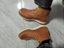RED WING紅翼875工裝靴男款美式復古方頭E楦油鞣皮牛皮6寸馬丁靴新款男靴 D頭 褐色 ORO 42 (USM9) 曬單實(shí)拍圖