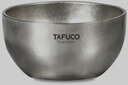 泰福高（TAFUCO）純鈦碗蒸蛋碗湯碗隔熱帶蓋學(xué)生食堂碗蒸蛋燉湯直徑12cm鈦色T5371 曬單實(shí)拍圖