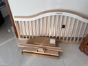 哈卡達嬰兒床無(wú)縫拼接兒童拼接床實(shí)木大床新生兒寶寶加寬床邊可升降調節 單床+10cm4D空氣床墊+天鵝白床圍 200*80cm 曬單實(shí)拍圖