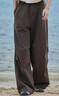 千摯彎刀工裝褲女款夏季薄款垂感闊腿褲2026超火巨好看休閑高個(gè)子褲子 咖色常規款 S （推薦90-100斤） 曬單實(shí)拍圖