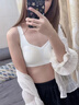 蠶寫(xiě)桑蠶絲二三階段發(fā)育期少女內衣高中生運動(dòng)無(wú)痕背心青少年發(fā)育文胸 月霜絨白 M 【推薦85-100斤】 曬單實(shí)拍圖