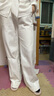 UR【明星同款】春季新款女裝簡(jiǎn)約闊腿休閑長(cháng)褲UYY850087 本白 30 曬單實(shí)拍圖