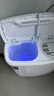 奧克斯（AUX）洗+脫5.0公斤家用小型宿舍單身迷你雙桶缸半自動(dòng)洗脫一體洗衣機 白色 雙缸 曬單實(shí)拍圖
