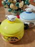 蠟筆小新陶瓷泡面碗可愛(ài)家用面碗卡通雙耳大容量帶蓋公仔生日禮物 黃色 1100ml 曬單實(shí)拍圖
