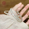 今夕999.9足銀手鐲子莫比烏斯環(huán)閉口手鏈古法銀飾送女朋友禮物 【圈口54】莫比烏斯環(huán)閉口銀手鐲 約20g±1g 曬單實(shí)拍圖