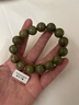 楊氏六喜天然綠檀木手串收藏級男士紅瑪瑙黑曜石手鏈女士文玩佛珠飾品 【素圈款】老綠檀手串-15mm 曬單實(shí)拍圖