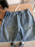 牛仔褲女款2025秋季寬松高腰顯瘦直筒褲冬季加絨保暖女士休閑長(cháng)褲 藍色 常規 L 曬單實(shí)拍圖