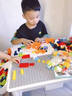 糖米 TEMI兒童積木桌玩具游戲桌男女孩大顆粒積木益智拼裝1-3-6歲生日禮物 特大號200滑道+100大顆粒+1椅子 +方形積木桌+4桶 曬單實(shí)拍圖