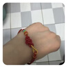 峨眉山紅繩手鏈本命年手工編織手繩男女同款情侶手鏈送朋友生日禮物 曬單實(shí)拍圖
