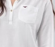 HOLLISTER小海鷗圖案美式經(jīng)典款三?？酆?jiǎn)約百搭襯衫女裝340-6043 白色 L (165/96A) 曬單實(shí)拍圖