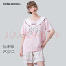 tutuanna 22SS家居服套裝 女JK風(fēng)棉條紋水果印花短袖短褲上下套 261719-淺粉色 均碼 上衣160/84A 褲子160/70A 曬單實(shí)拍圖