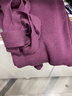 錦裳淑歐洲站新款高級感配大衣紫色長(cháng)裙女高領(lǐng)針織打底連衣裙秋冬 紫色 均碼 曬單實(shí)拍圖