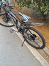 ICOLOUR山地自行車(chē)男變速單車(chē)公路賽車(chē)越野雙減震成人女學(xué)生青少年初中生 頂配版-輻條輪【黑白色】 26寸21速【身高：160-180cm】 曬單實(shí)拍圖