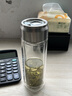 希諾（heenoor）雙層玻璃杯男女士大容量耐熱水晶泡茶杯高檔便攜帶提環(huán)濾網(wǎng)水杯子 曬單實(shí)拍圖