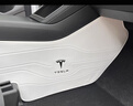 FOLOMODO特斯拉煥新版ModelY/3中控兩側防踢墊真納帕皮白色絨面保護板配件 煥新Y/YL【中控兩側防踢墊】白色 曬單實(shí)拍圖