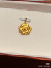 周生生黃金吊墜 玫瑰花 足金掛墜女 不含項鏈78715P計價(jià)3.4克 曬單實(shí)拍圖
