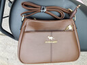 酷奇袋鼠（KUQIDAISHU）新款時(shí)尚百搭單肩大容量女士斜挎包送中年媽媽婆婆實(shí)用生日禮物 棕色 曬單實(shí)拍圖