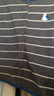 茵曼（INMAN）條紋撞色趣味刺繡針織開(kāi)衫2026春季女裝新款顯瘦上衣 灰條 M 曬單實(shí)拍圖