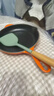 酷彩（Le Creuset）法國進(jìn)口琺瑯鍋鑄鐵20/23/26cm圓形淺煎鍋平底煎烤鍋多功能平底鍋 【1-3口之家】桔色 23cm 曬單實(shí)拍圖