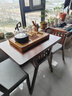 陽(yáng)臺小桌椅三件套實(shí)木一桌二椅創(chuàng  )意小戶(hù)型休閑家用喝茶桌椅組合 實(shí)木桌椅套裝－80CM胡桃色送坐墊 曬單實(shí)拍圖