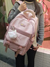 MOONRDEEN書(shū)包女生初中生女小學(xué)生大容量護脊四到六年級女孩背包新款雙肩包 櫻花粉【送書(shū)包同款毛毛球掛件】 曬單實(shí)拍圖
