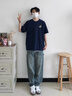 真維斯（Jeanswest）純棉短袖男士春夏季2026新款重磅美式運動(dòng)t恤衫男士潮流印花上衣 藏青 男孩和小狗_K 2XL 曬單實(shí)拍圖