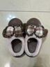 細細條（XIXITIAO）軟萌Lolita可愛(ài)兔耳朵棉拖鞋少女心外穿家居厚底毛毛鞋冬 深棕色【格子蝴蝶結】 38-39 【標準碼】 曬單實(shí)拍圖
