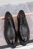 百麗男鞋布洛克商務(wù)真牛皮鞋秋季通勤增高厚底正裝鞋A2065CM5 黑色 41 曬單實(shí)拍圖