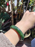 凈心石和田玉手鐲微黑碧玉鐲子油潤菠菜綠 內徑約55mm-56mm 曬單實(shí)拍圖