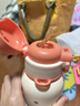 蘇泊爾（SUPOR）兒童保溫杯男女孩學(xué)生水杯水壺316L不銹鋼便攜吸管杯大容量學(xué)飲杯 【背帶款】一蓋雙飲 嫩柚粉 500ml 曬單實(shí)拍圖