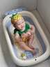 十月結晶嬰兒洗澡盆可折疊寶寶浴盆大號洗澡神器躺托浴架 【單盆+浴網(wǎng)+浴墊+洗頭杯】 曬單實(shí)拍圖